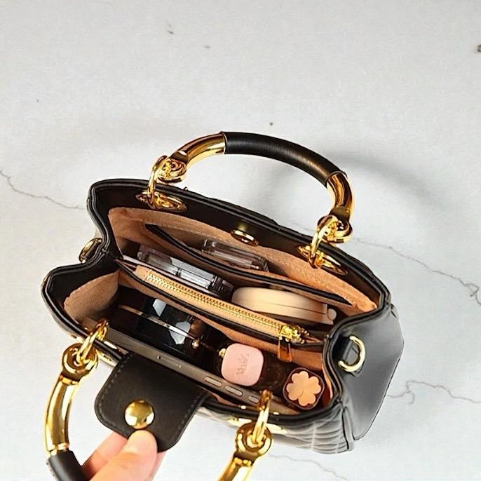 O9_Túi Xách Nữ Da Bò Dập, 5 Ngăn, Túi Đi Tiệc Sang Chảnh Đẳng Cấp HuynhBi Luxury