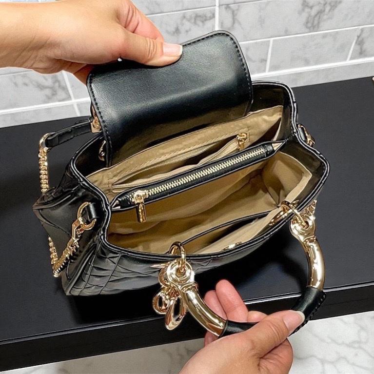 O9_(Có Hộp)Túi Xách Da Bò Dập Ô Trám, size 24cm HuynhBi LuxuryBag