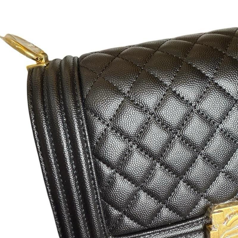 O2_[FULL BOX HÃNG] Túi Xách Nữ Da Thật, Da Bê Caviar Trần Ô Trám Khoá Vàng, Kích Thước 25cm