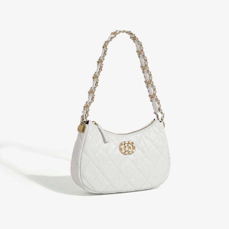 O1_Túi Đeo Vai Đeo Chéo Nữ, Da Bê Mềm, Chi Tiết Đồng Không Gỉ [CÓ HỘP] Kích Thước 23x17x6- HuynhBi LUXURY Bag