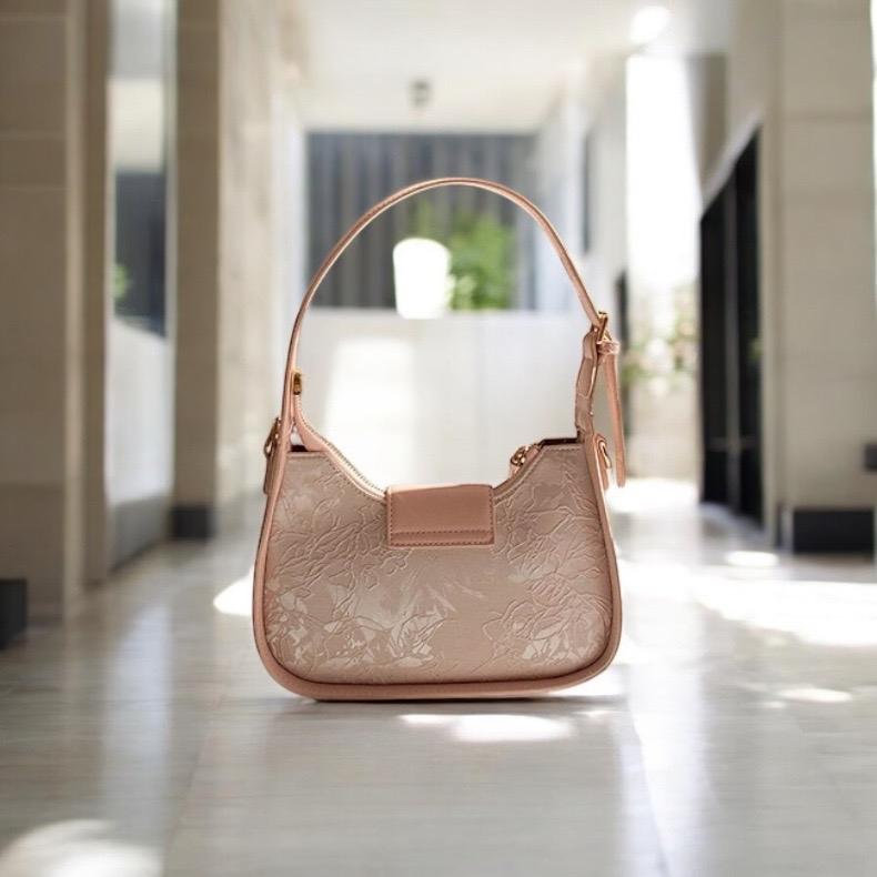 M1_Túi Đeo Vai Nữ Da Thật Hoạ Tiết Ren Bướm, Kích Thước 23cm - HUỲNH BI Luxury Bag