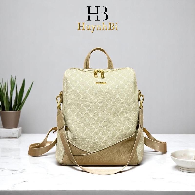 Balo Nữ Sang Chảnh Da Bò Thật In Hoạ Tiết, Balo Du Lịch, Có Ngăn Chống Trộm