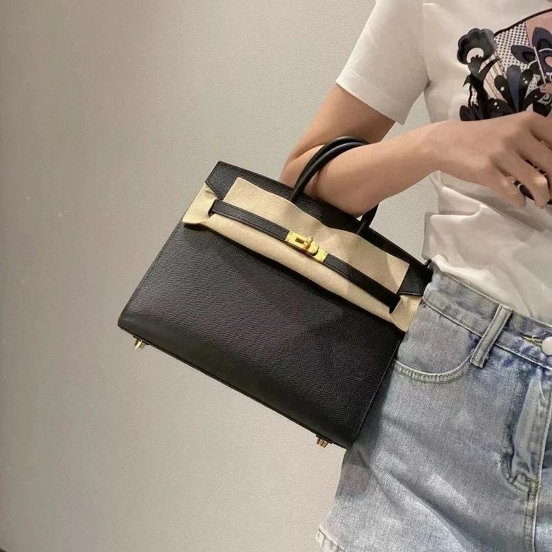 [Fullbox]Q5_Túi Xách Nữ Birkin Da Bò Epsom, Kích thước 25cm túi  xách