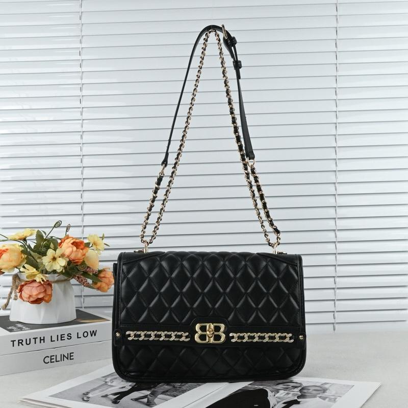 H1_Túi Đeo Vai Đeo Chéo Nữ Chất Liệu Da Bò, Nắp Viền Titan Không Gỉ Khảm Đá - HUỲNH BI luxury Bag Kem