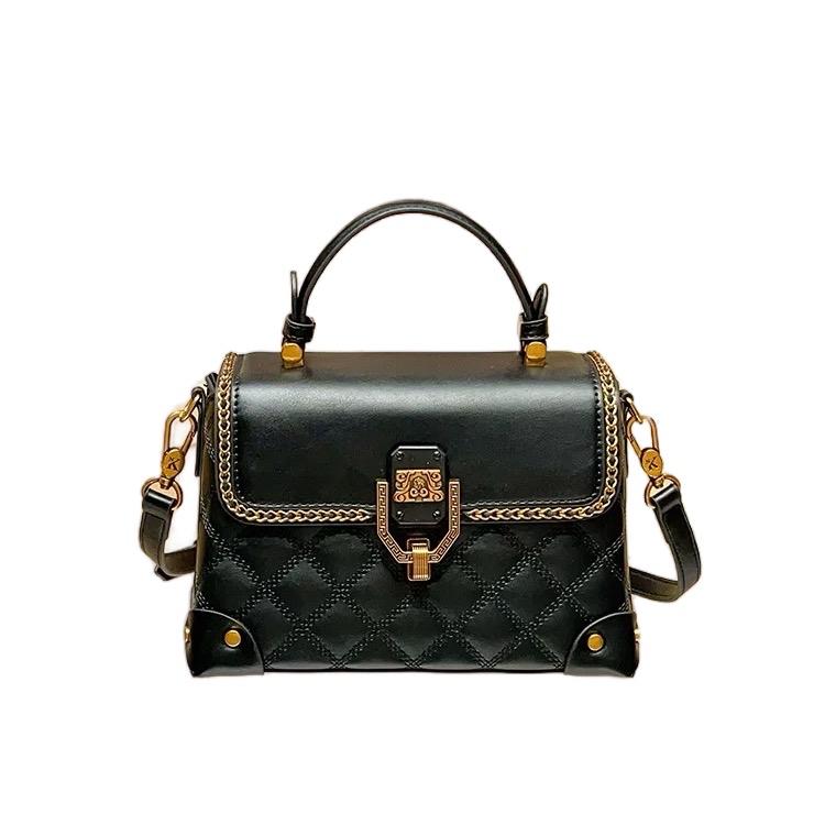 O6_Túi Cốp Nữ Da Bò Thật Trần Hoạ Tiết, Khoá Đồng Không Gỉ, Kích thước 22cm - HuynhBi