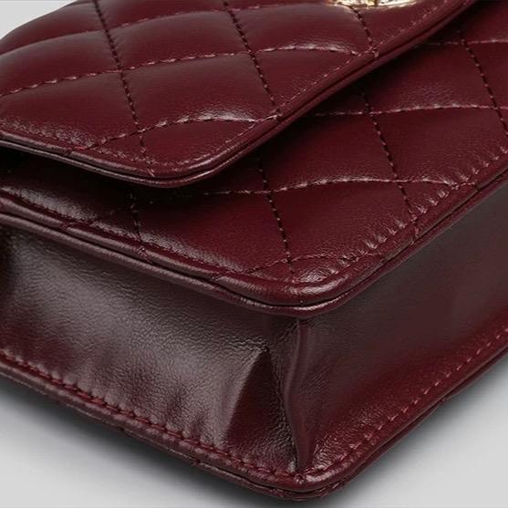 N6_Túi Đeo Chéo Nữ Đi Tiệc, Chất liệu Da Cừu Thật, Kích thước 20 x 14 x 6, Có Hộp Cao Cấp