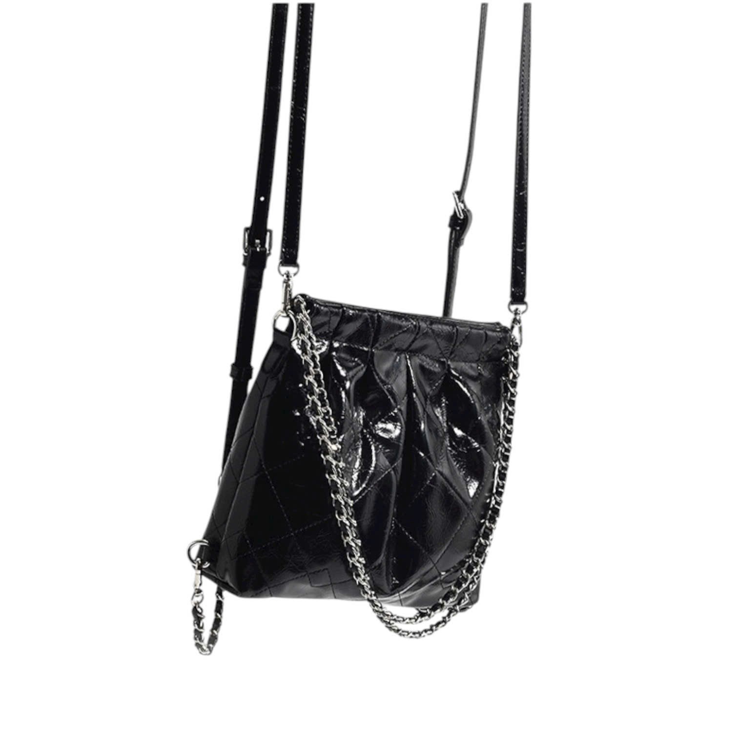 Q10_Túi Đeo Vai Bucket Chất Liệu Da Bò Phong Cách