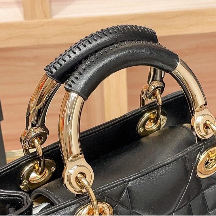 O9_(Có Hộp)Túi Xách Da Bò Dập Ô Trám, size 24cm HuynhBi LuxuryBag