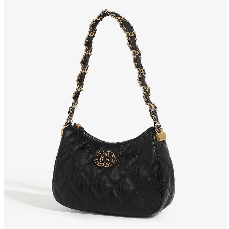 O1_Túi Đeo Vai Đeo Chéo Nữ, Da Bê Mềm, Chi Tiết Đồng Không Gỉ [CÓ HỘP] Kích Thước 23x17x6- HuynhBi LUXURY Bag