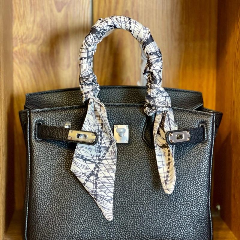 J4_(Có Hộp) Túi Xách Nữ Siêu Phẩm Birkin Da Bò Togo Nhập Khẩu Size 25cm, HuynhBi Luxury Bag Len