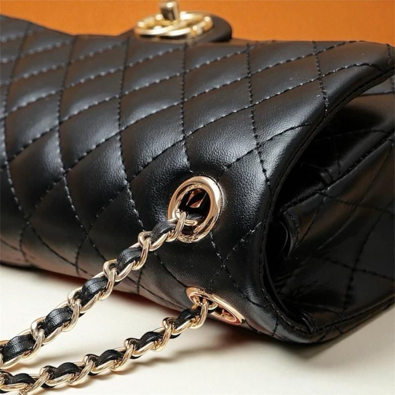 B8_Túi Đeo Vai Nữ Da Cừu Classic Flap, Túi Đi Tiệc Đẳng Cấp Size 23cm HuynhBi