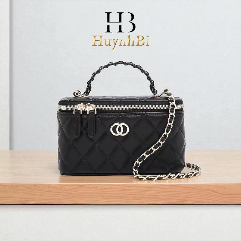 A8_(Có Hộp)Túi Cốp Nữ Chữ Nhật Đi Tiệc, Chất Liệu Da Cừu Thật, Tặng Charm Hoa, Túi Đi Tiệc Sang Trọng - HUỲNH BI Luxury Bag