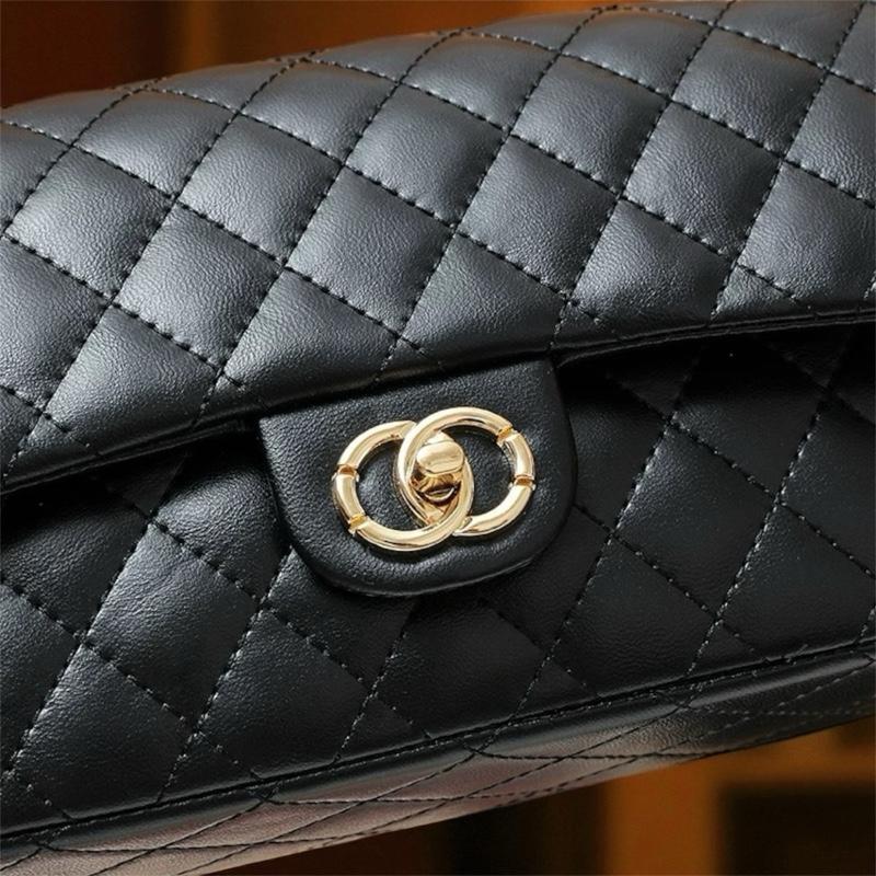 B8_Túi Đeo Vai Nữ Da Cừu Classic Flap, Túi Đi Tiệc Đẳng Cấp Size 23cm HuynhBi
