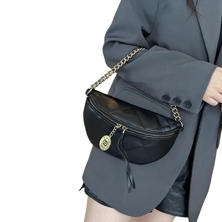 C5_Túi Bao Tử Nữ, Chất Liệu Da Cừu Phong Cách Trẻ Trung Mới 2025, Kích thước 24x16x7- Huỳnh Bi Bag Nữ