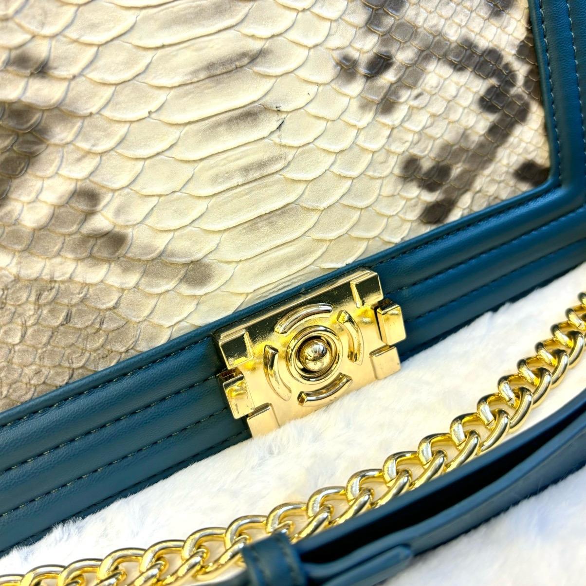 L7_Túi Xách Đi Tiệc Nữ HUYNBI-D62 Da Bò Họa Tiết Sang Trọng Kích Thước 25cm Bag Kem Da Hoa túi  xách