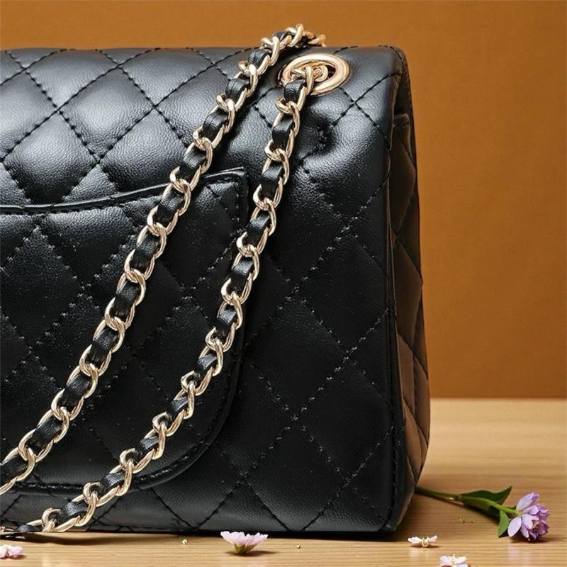 B8_Túi Đeo Vai Nữ Da Cừu Classic Flap, Túi Đi Tiệc Đẳng Cấp Size 23cm HuynhBi