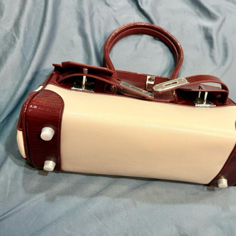 Túi Birkin Da Bò Thật, Nắp Viền Da Thằn Lằn, Kích thước 30cm Dành cho Nữ Đi Tiệc