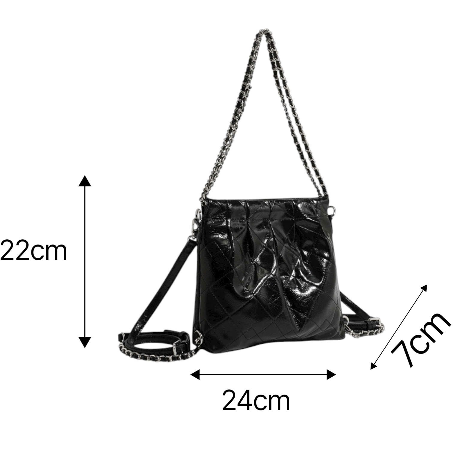 Q10_Túi Đeo Vai Bucket Chất Liệu Da Bò Phong Cách