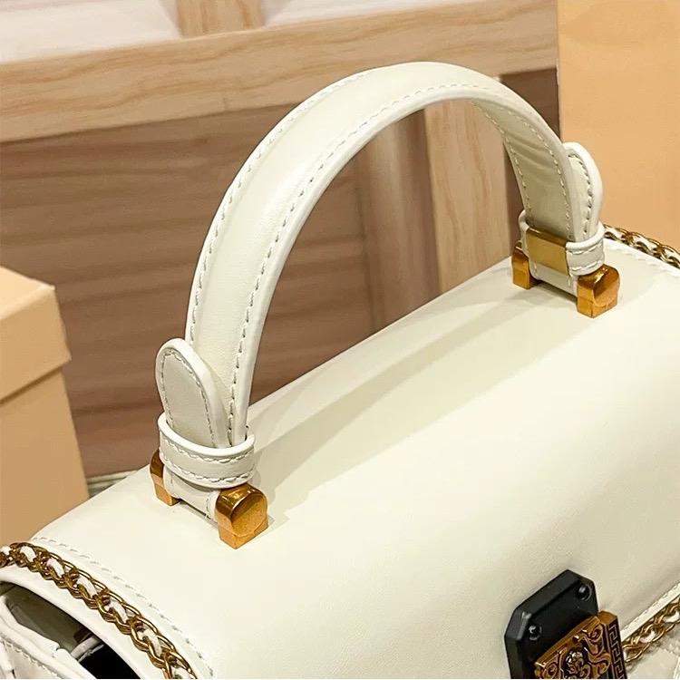 O6_Túi Cốp Nữ Da Bò Thật Trần Hoạ Tiết, Khoá Đồng Không Gỉ, Kích thước 22cm - HuynhBi