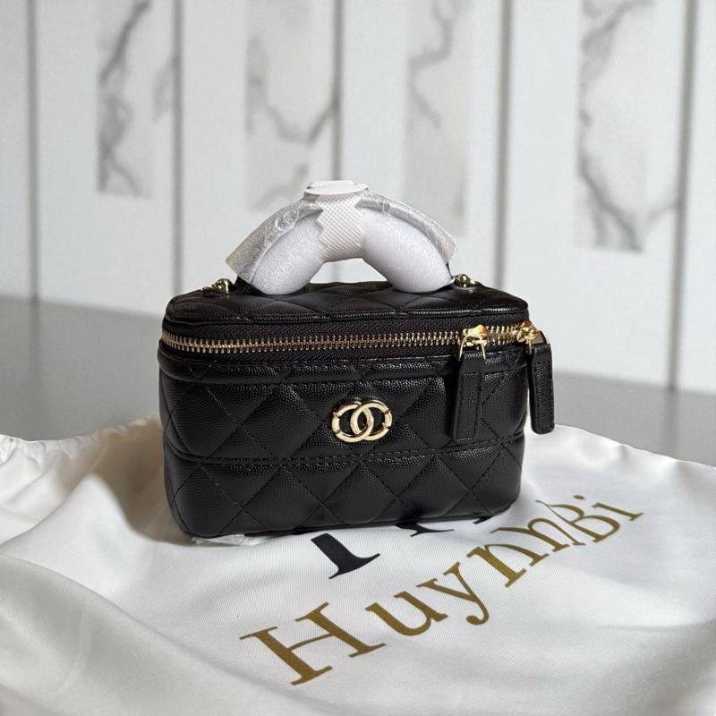 Túi Cốp Đeo Chéo Nữ Da Caviar Khóa Thép Không Hen Gỉ Kích Thước 18cm KÈM HỘP Bag Đeo Vai túi cốp Kem