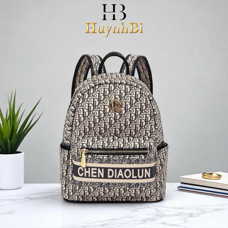 Balo Da Thật, Đựng vừa Laptop 11in,Kích Thước 29.5x26x13.5 Kem Đeo Vai Backpack Balo Du Lịch