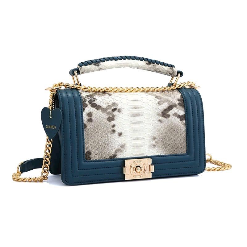 L7_Túi Xách Đi Tiệc Nữ HUYNBI-D62 Da Bò Họa Tiết Sang Trọng Kích Thước 25cm Bag Kem Da Hoa túi  xách