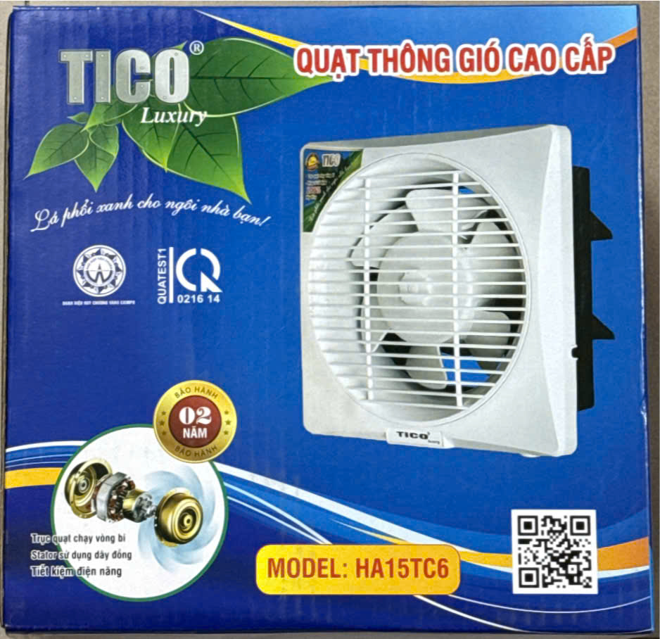 Quạt thông gió gắn tường Tico Luxury HA15TC6