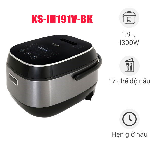Nồi cơm điện cao tần Sharp KS-IH191V-RD - 1.8 lít