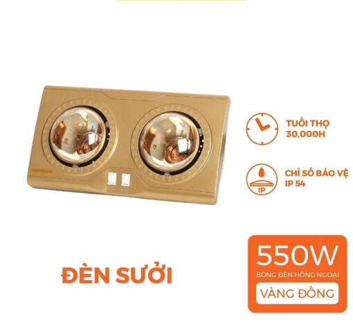 Đèn sưởi gắn tường Nanoco NBH649G
