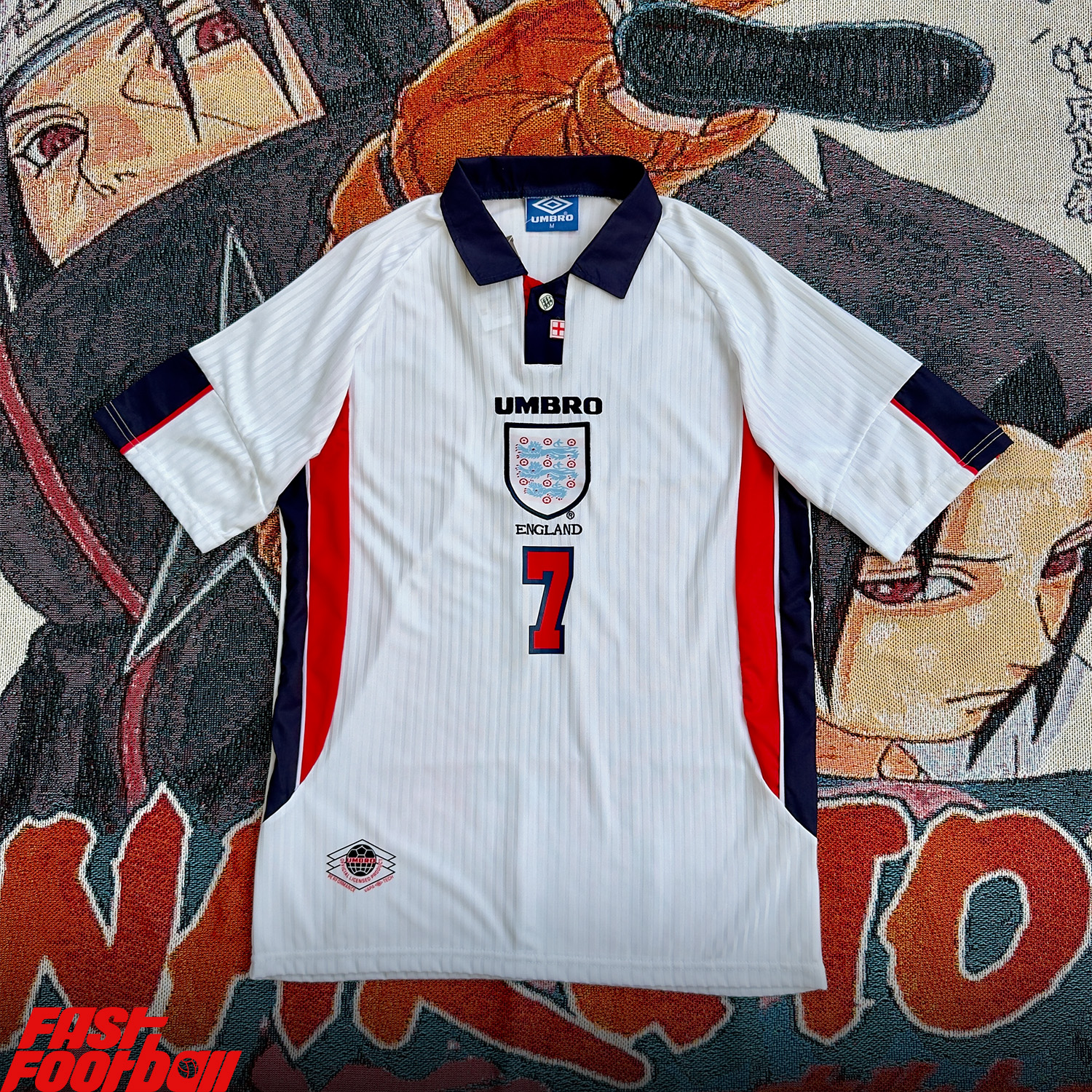 ÁO BÓNG ĐÁ ĐỘI TUYỂN ANH 1998 SÂN NHÀ BECKHAM #7