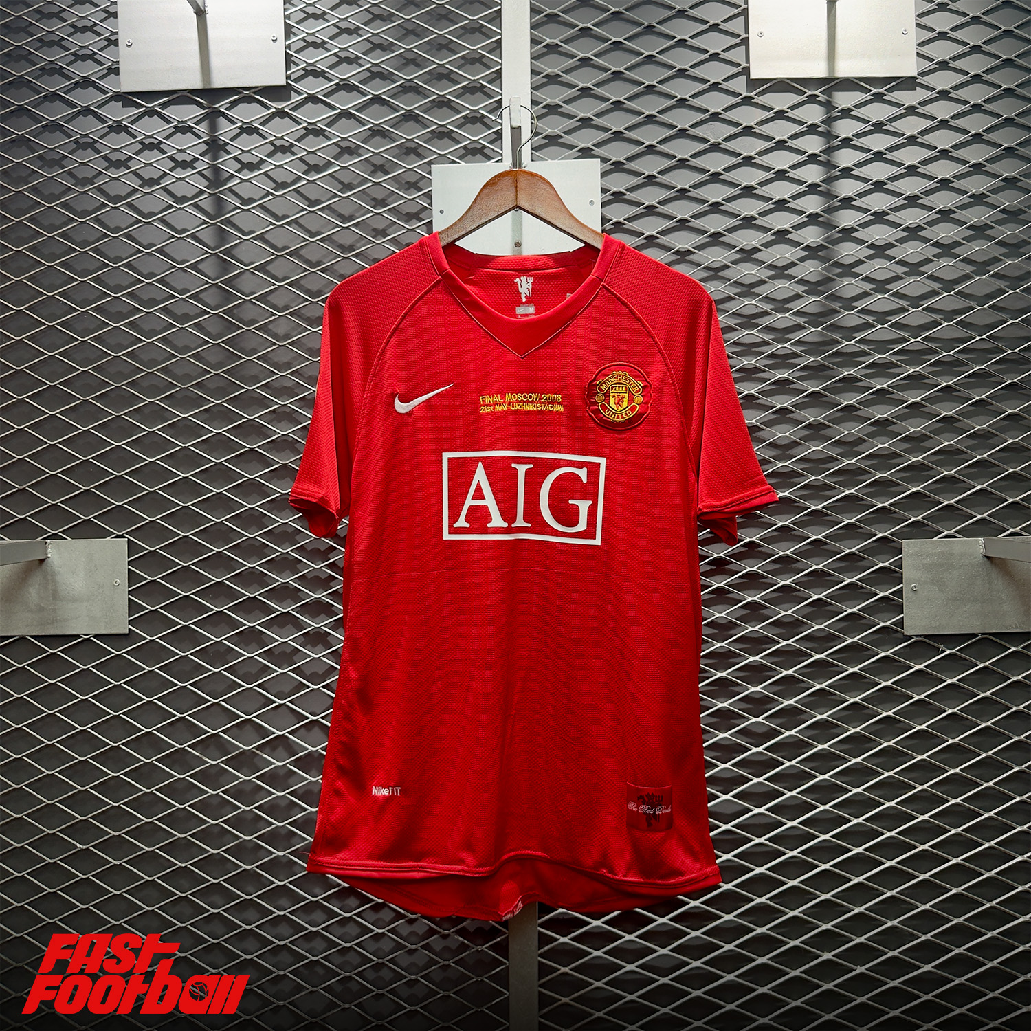 ÁO BÓNG ĐÁ MANCHESTER UNITED 2007/08 SÂN NHÀ CHUNG KẾT CHAMPIONS LEAGUE RONALDO #7
