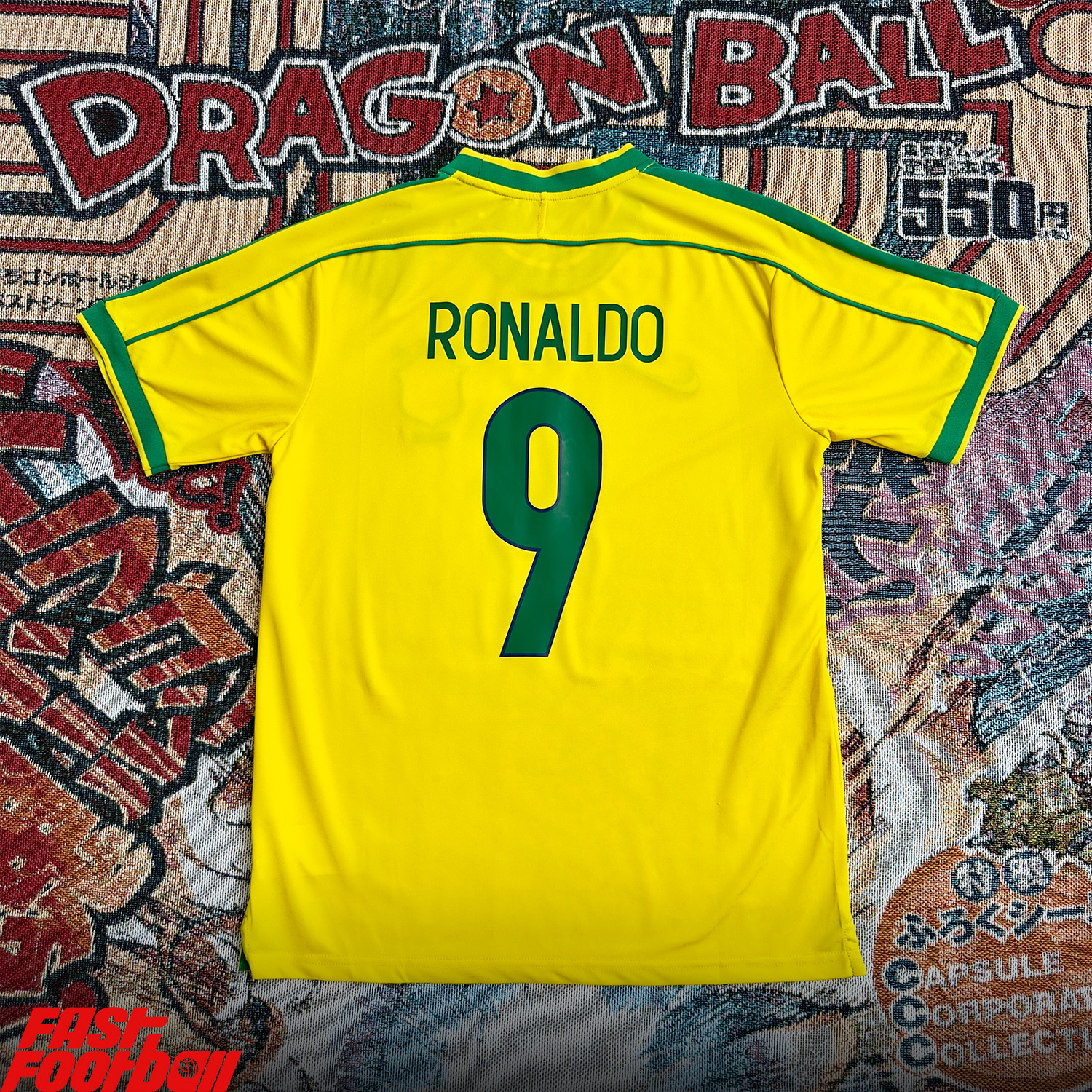 ÁO BÓNG ĐÁ ĐỘI TUYỂN BRAZIL 1998 SÂN NHÀ RONALDO #9