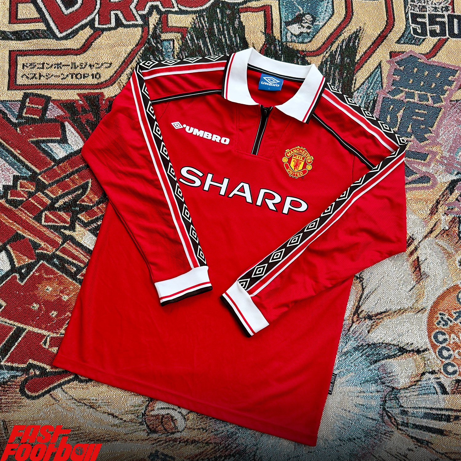 ÁO BÓNG ĐÁ MANCHESTER UNITED 1998/99 SÂN NHÀ TAY DÀI