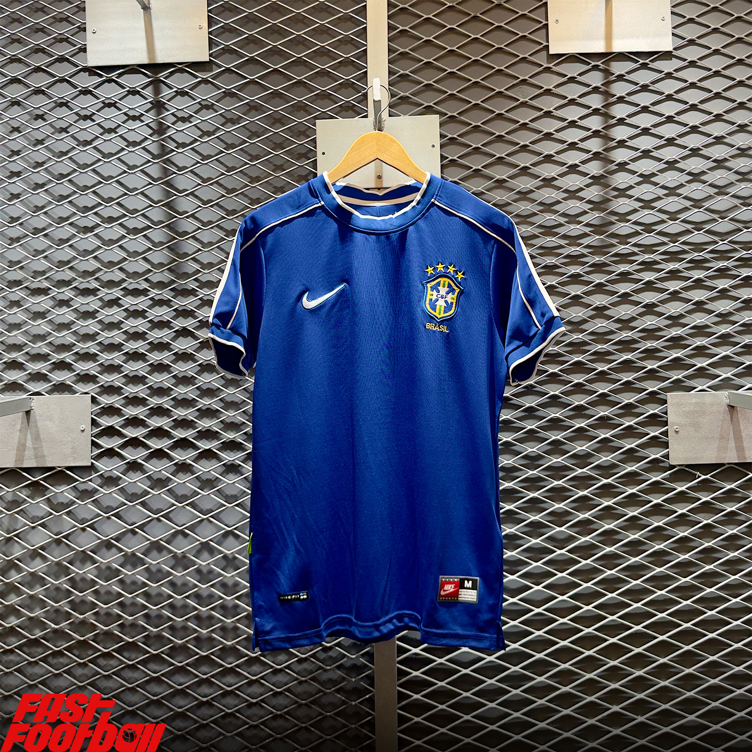 ÁO BÓNG ĐÁ ĐỘI TUYỂN BRAZIL 1998 SÂN KHÁCH
