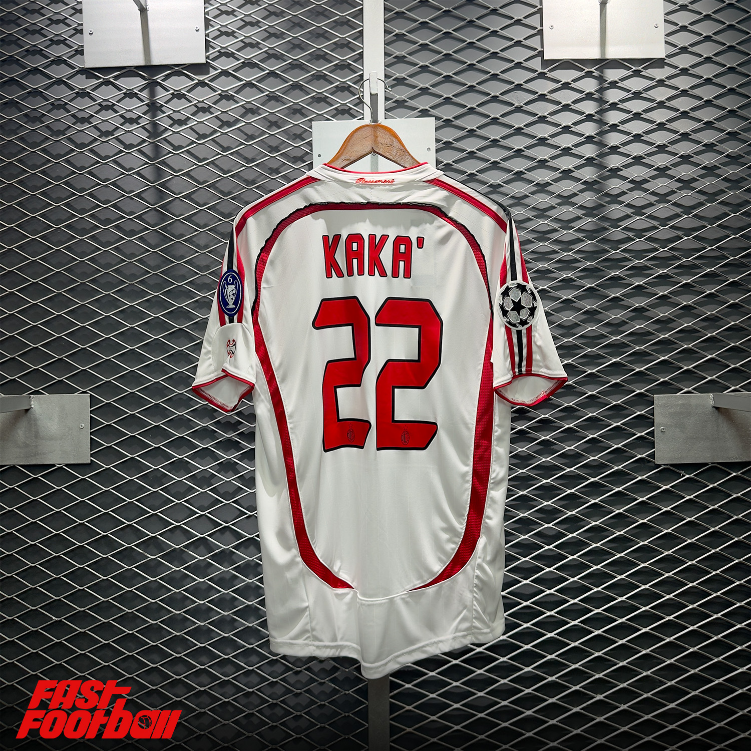 ÁO BÓNG ĐÁ AC MILAN 2006/07 SÂN KHÁCH CHUNG KẾT CHAMPIONS LEAGUE KAKA #22