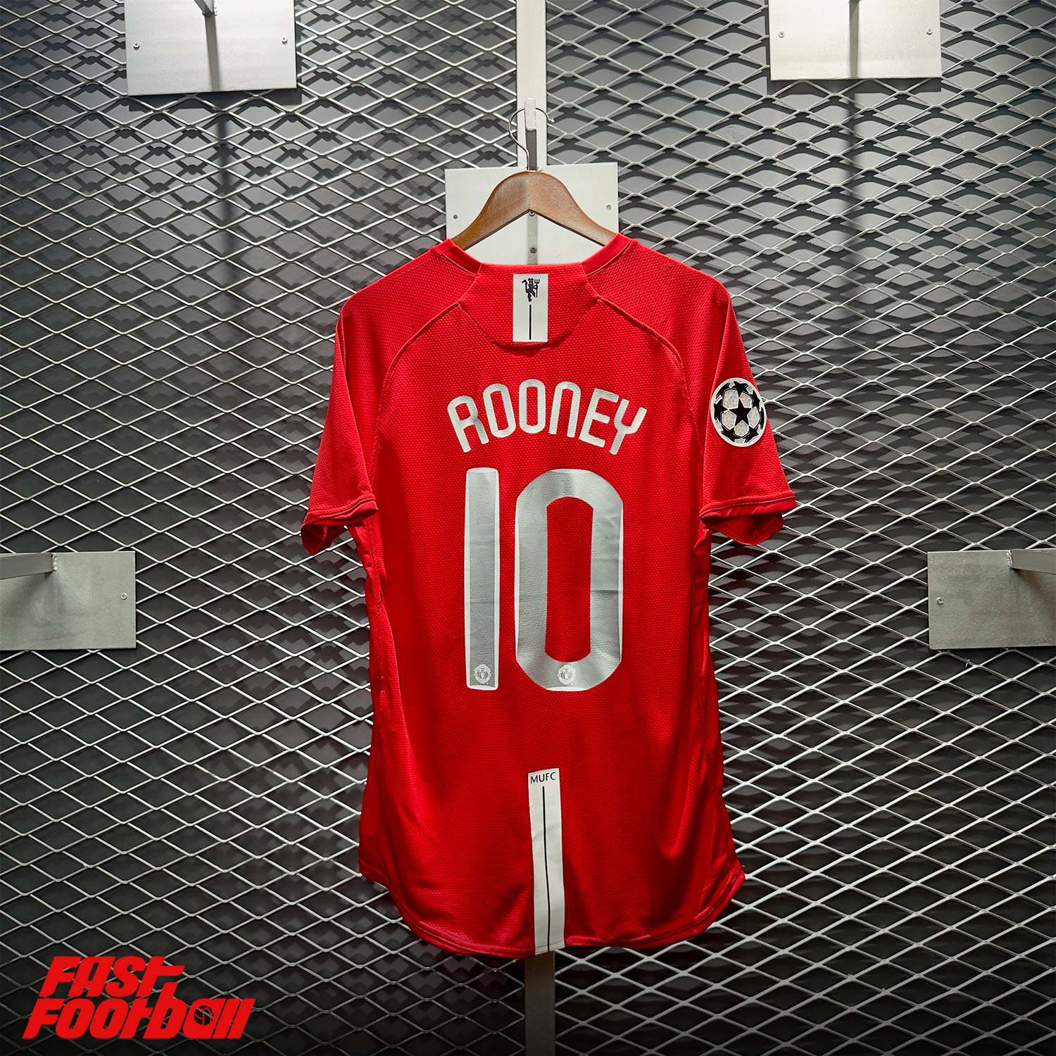ÁO BÓNG ĐÁ MANCHESTER UNITED 2007/08 SÂN NHÀ CHUNG KẾT CHAMPIONS LEAGUE ROONEY #10