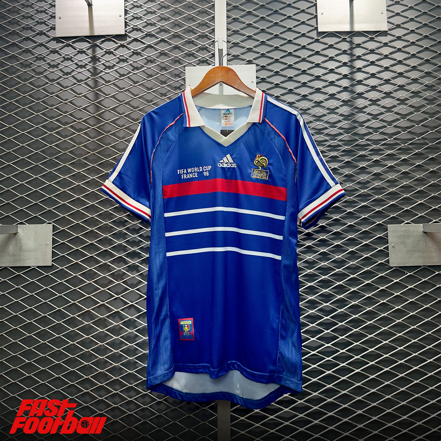 ÁO BÓNG ĐÁ ĐỘI TUYỂN PHÁP 1998 SÂN NHÀ