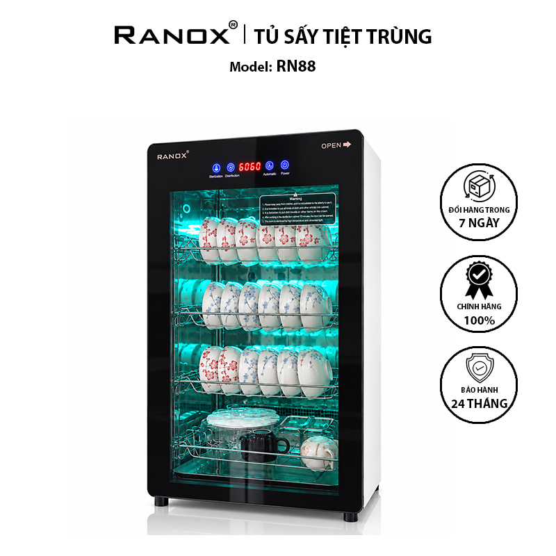 TỦ SẤY TIỆT TRÙNG RANOX 88L CAO CẤP