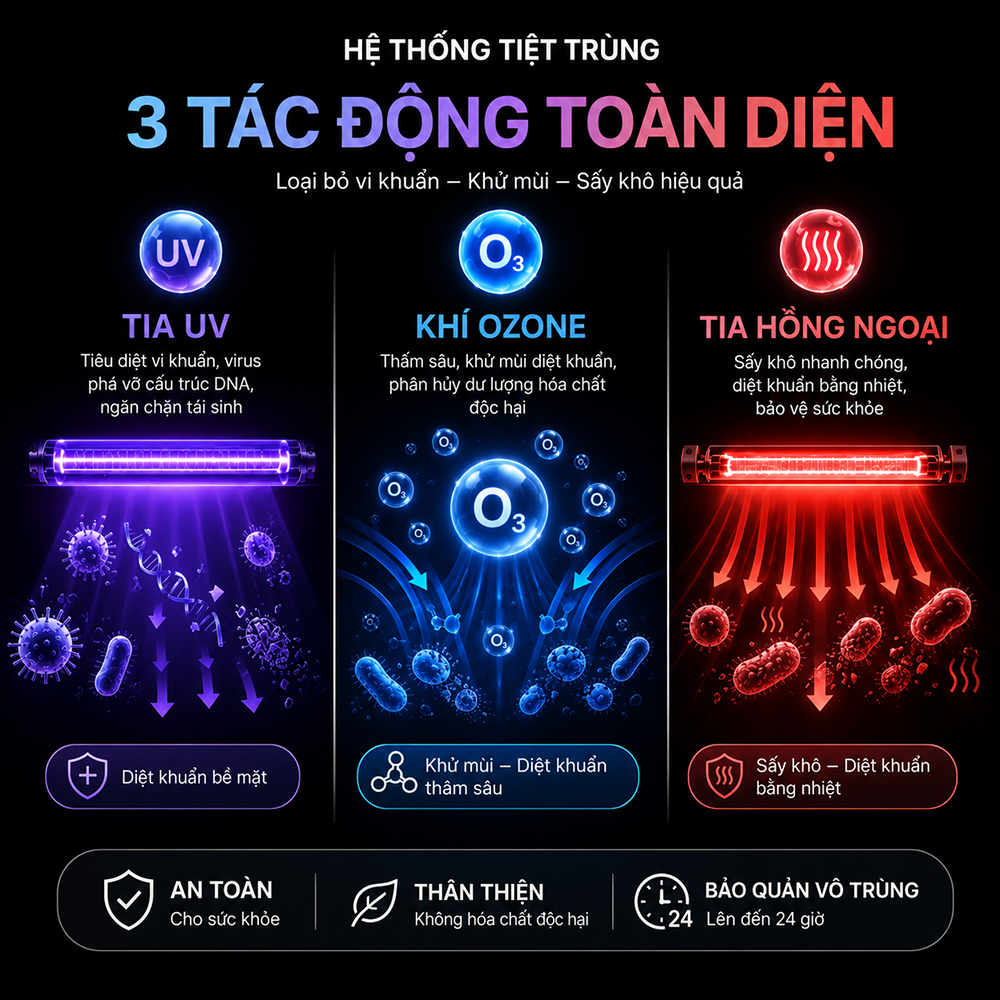 TỦ SẤY TIỆT TRÙNG RANOX 138L CAO CẤP