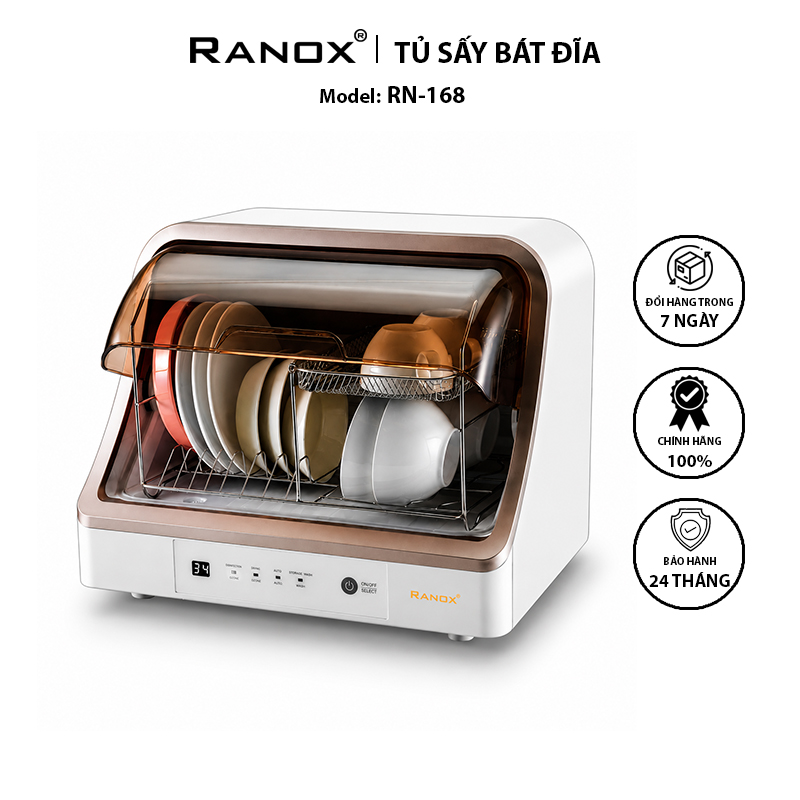 MÁY SẤY CỰC TÍM RANOX 40L, SẤY KHÔ KHỬ KHUẨN BÁT ĐĨA, BÌNH SỮA, ĐỒ SƠ SINH