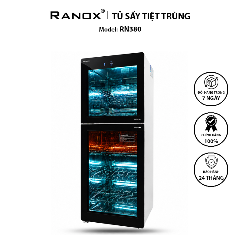 TỦ SẤY TIỆT TRÙNG RANOX 380L CAO CẤP