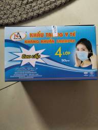Khẩu Trang Y Tế 4 Lớp Màu Xanh Dương