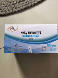 Khẩu Trang Y Tế 4 Lớp Kháng Khuẩn Màu Xám