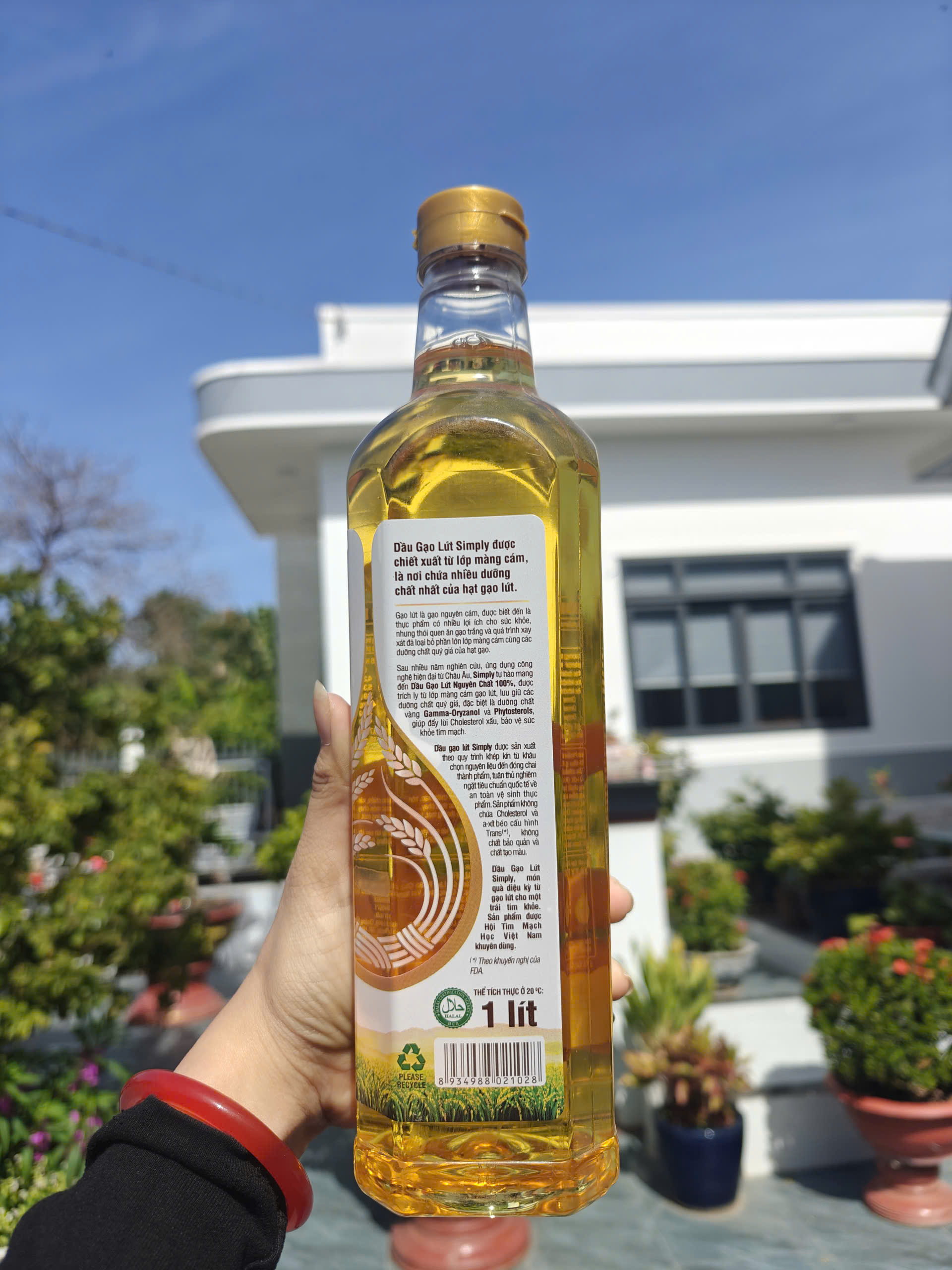 Dầu Ăn Gạo Lứt Nguyên Chất/ Đậu Nành Simply Chai 1 Lít – Giàu Gamma Oryzanol, Dầu Ăn Cao Cấp Tốt Cho Tim Mạch