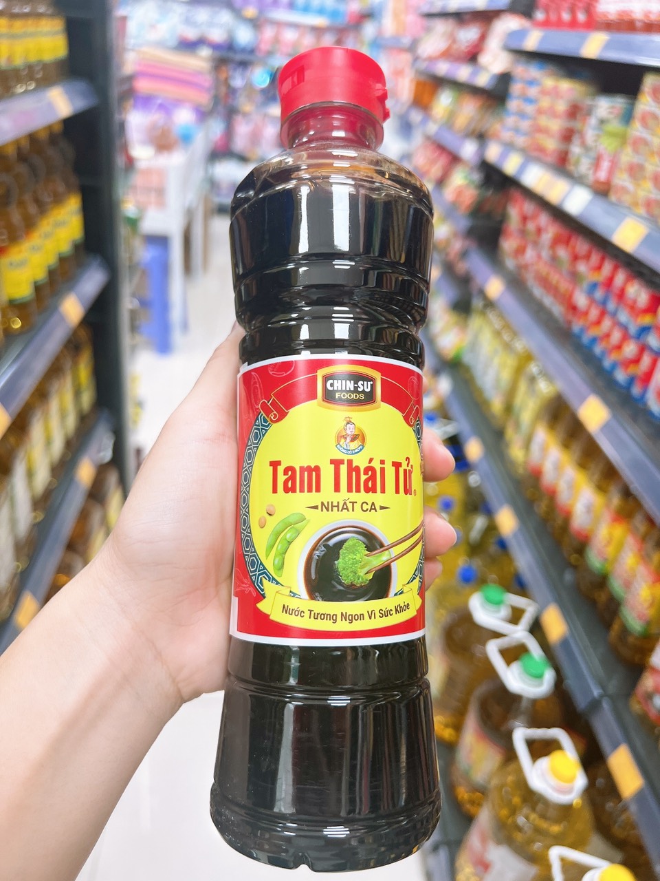 Nước Tương Tam Thái Tử Đệ Nhị Chai 500ml Chin-su Foods – Gia Vị Chấm, Ướp Thông Dụng