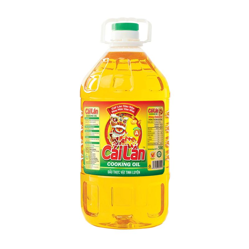 Dầu Ăn Thực Vật Cái Lân Hảo Hạng Chai 5 Lít – Phù Hợp Chiên Rán, Nấu Ăn Số Lượng Lớn