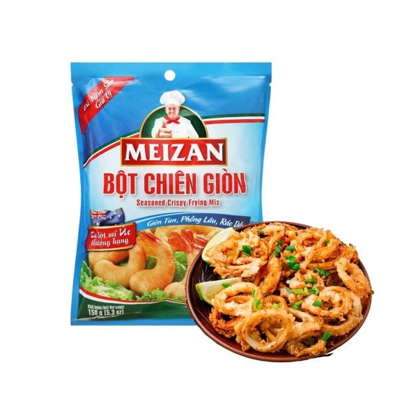 Bột Chiên Giòn Meizan Gói 150g – Tạo Lớp Vỏ Giòn, Màu Vàng Tự Nhiên, Dùng Cho Tôm, Thịt, Rau Củ