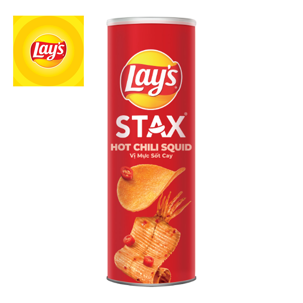 Snack Khoai tây tự nhiên Lay's Stax đủ vị lon 100g