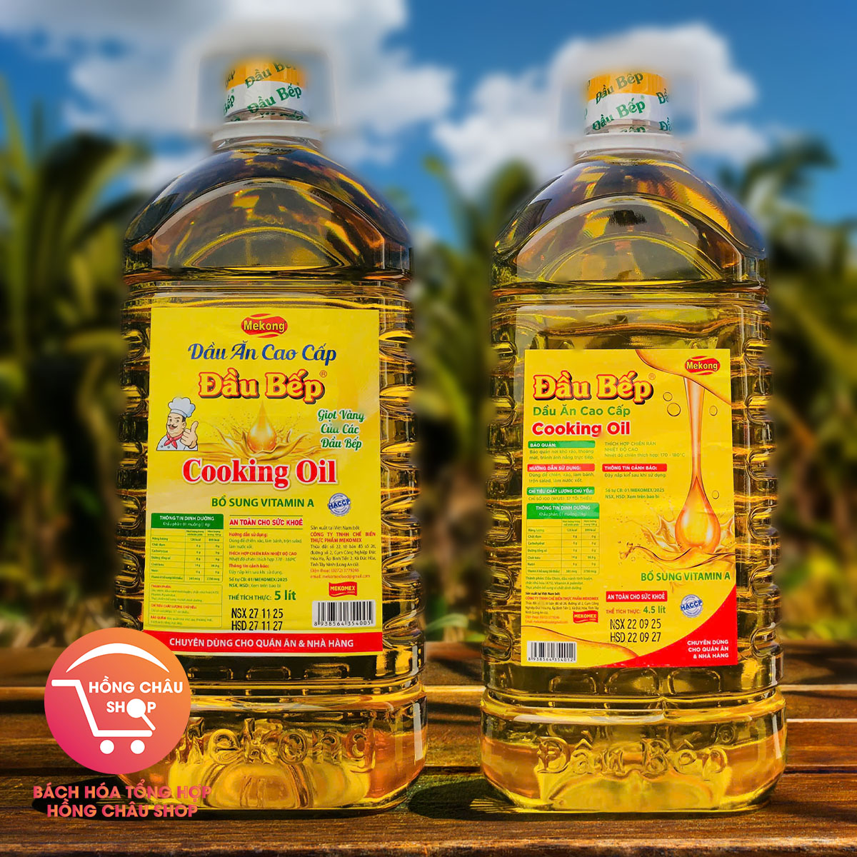 Dầu Ăn Cao Cấp Đầu Bếp Cooking Oild Mekong Chai 4.5 Lít/5 Lít – Dầu Thực Vật Tinh Luyện Cho Bếp Ăn Gia Đình