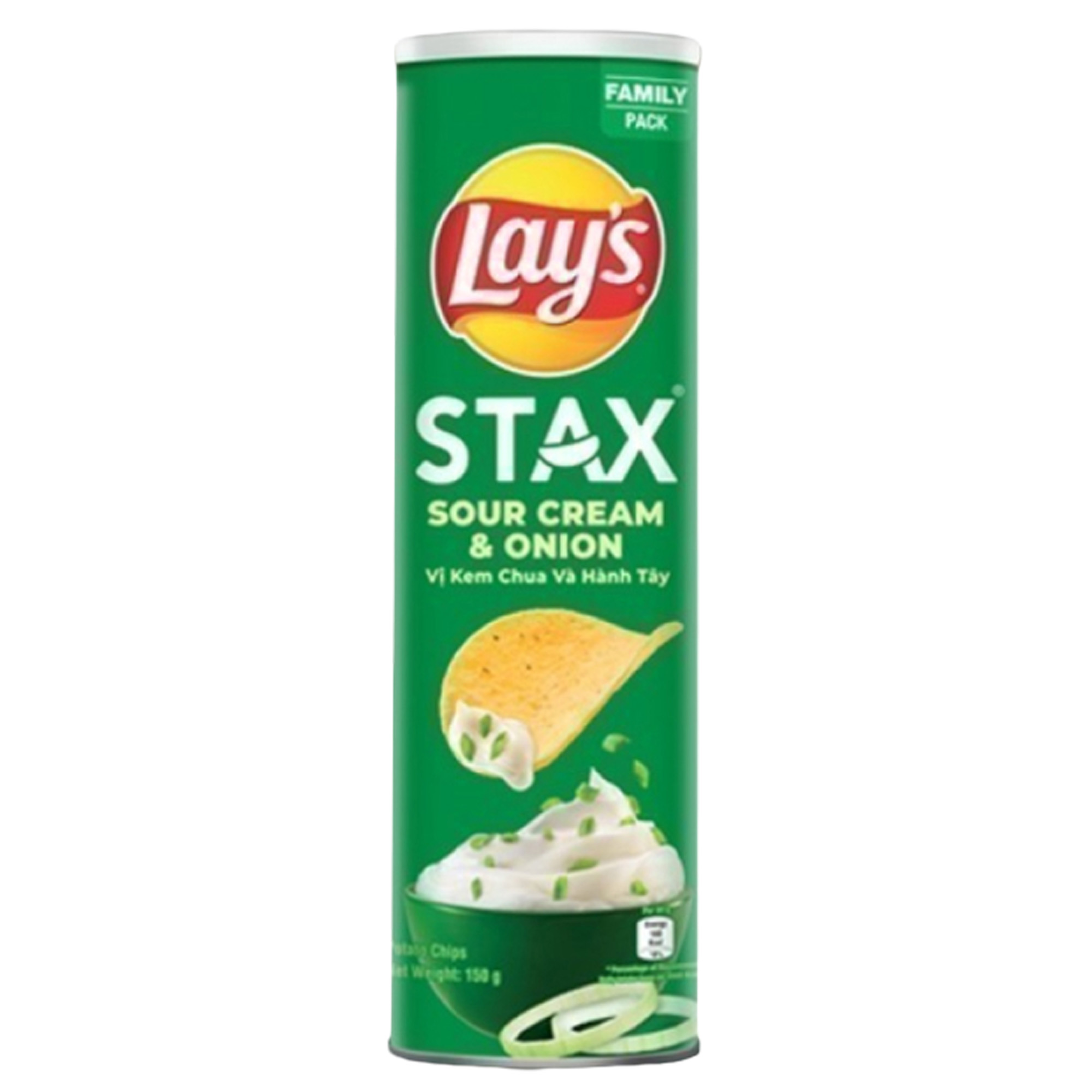 Snack Khoai tây tự nhiên Lay's Stax đủ vị lon 100g